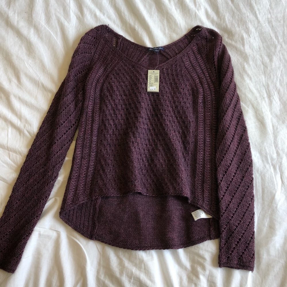 Purple knit sweater